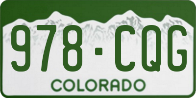 CO license plate 978CQG