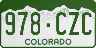 CO license plate 978CZC