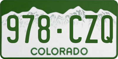 CO license plate 978CZQ