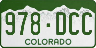 CO license plate 978DCC
