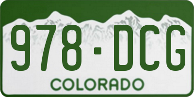 CO license plate 978DCG