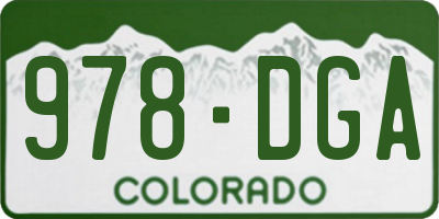 CO license plate 978DGA