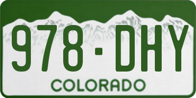 CO license plate 978DHY