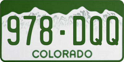 CO license plate 978DQQ