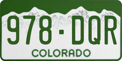 CO license plate 978DQR