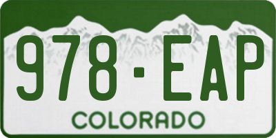 CO license plate 978EAP