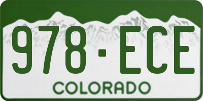 CO license plate 978ECE