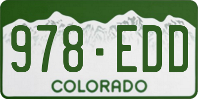 CO license plate 978EDD