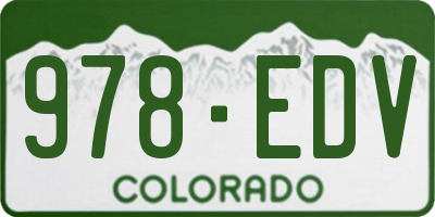 CO license plate 978EDV