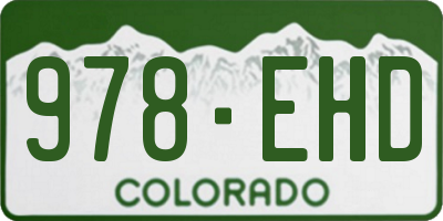 CO license plate 978EHD