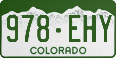 CO license plate 978EHY