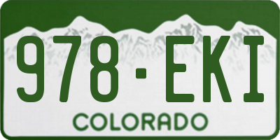 CO license plate 978EKI