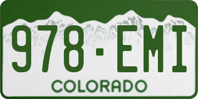 CO license plate 978EMI