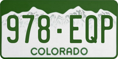 CO license plate 978EQP