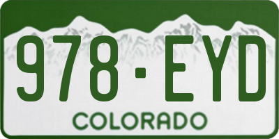 CO license plate 978EYD