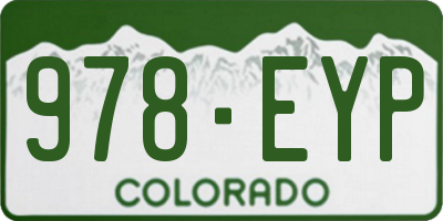 CO license plate 978EYP