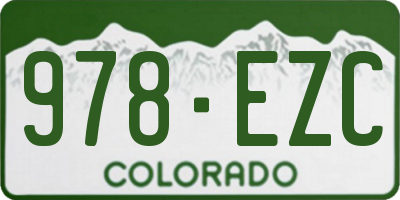 CO license plate 978EZC