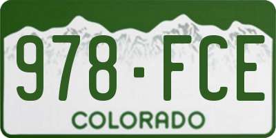 CO license plate 978FCE