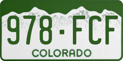 CO license plate 978FCF