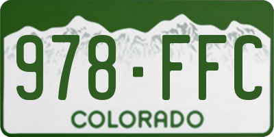 CO license plate 978FFC