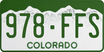 CO license plate 978FFS