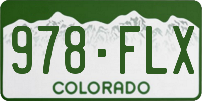 CO license plate 978FLX