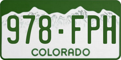 CO license plate 978FPH