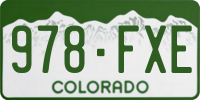 CO license plate 978FXE