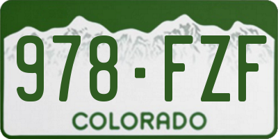 CO license plate 978FZF