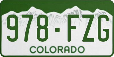 CO license plate 978FZG
