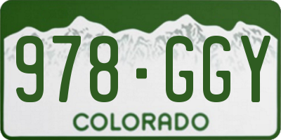 CO license plate 978GGY