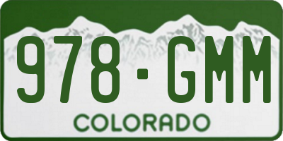 CO license plate 978GMM