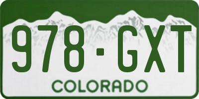 CO license plate 978GXT