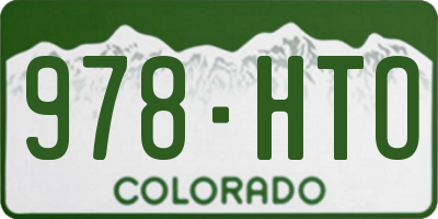 CO license plate 978HTO