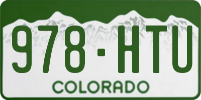 CO license plate 978HTU