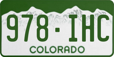 CO license plate 978IHC