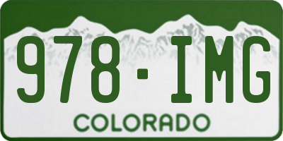 CO license plate 978IMG