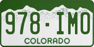 CO license plate 978IMO
