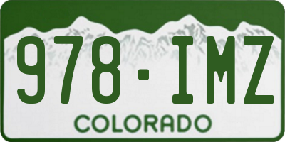 CO license plate 978IMZ
