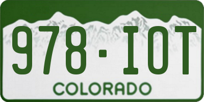 CO license plate 978IOT