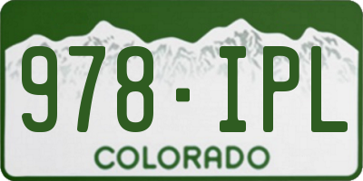 CO license plate 978IPL