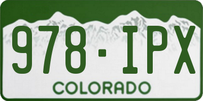 CO license plate 978IPX