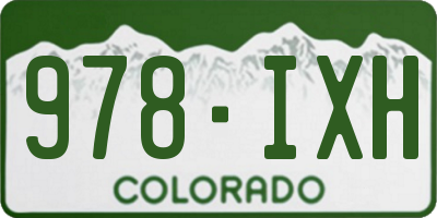 CO license plate 978IXH