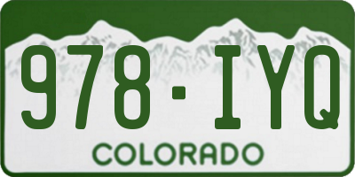 CO license plate 978IYQ