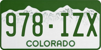 CO license plate 978IZX