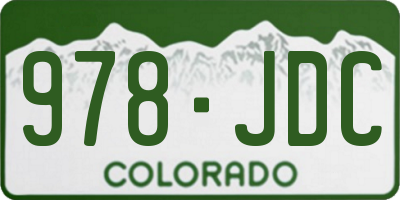 CO license plate 978JDC