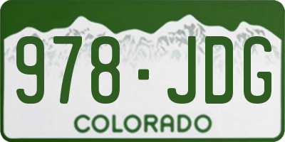 CO license plate 978JDG