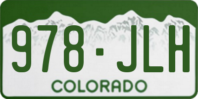 CO license plate 978JLH