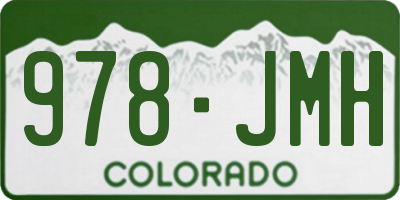 CO license plate 978JMH