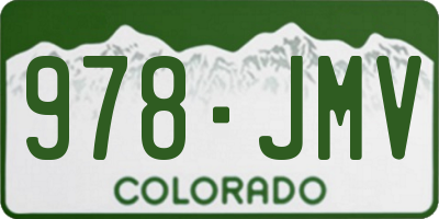 CO license plate 978JMV